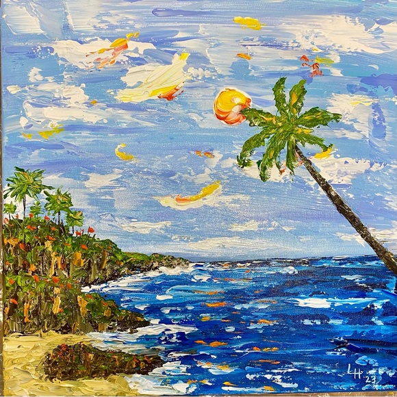 Original Impasto Style Acrylics on 16” x 16” Gallery Wrapped Canvas - Picture 6 of 10